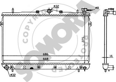 Somora 132040 - Radiators, Motora dzesēšanas sistēma autodraugiem.lv