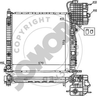 Somora 173040C - Radiators, Motora dzesēšanas sistēma autodraugiem.lv