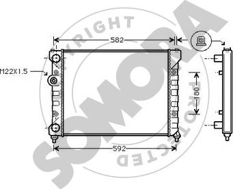 Somora 355440B - Radiators, Motora dzesēšanas sistēma autodraugiem.lv