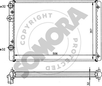 Somora 355241 - Radiators, Motora dzesēšanas sistēma autodraugiem.lv