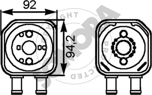 Somora 350965G - Eļļas radiators, Motoreļļa autodraugiem.lv