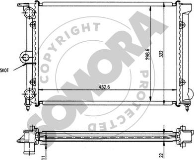 Somora 350540 - Radiators, Motora dzesēšanas sistēma autodraugiem.lv