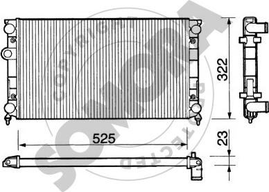 Somora 350844 - Radiators, Motora dzesēšanas sistēma autodraugiem.lv