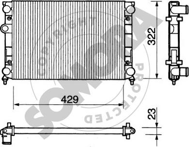 Somora 350840 - Radiators, Motora dzesēšanas sistēma autodraugiem.lv