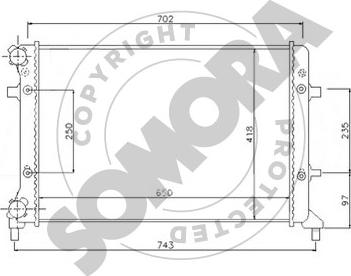 Somora 351040B - Radiators, Motora dzesēšanas sistēma autodraugiem.lv