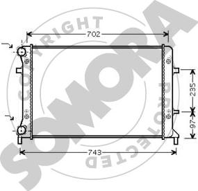 Somora 351040G - Radiators, Motora dzesēšanas sistēma autodraugiem.lv