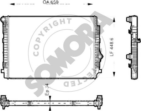Somora 351240C - Radiators, Motora dzesēšanas sistēma autodraugiem.lv
