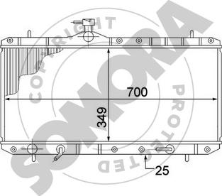 Somora 303040A - Radiators, Motora dzesēšanas sistēma autodraugiem.lv