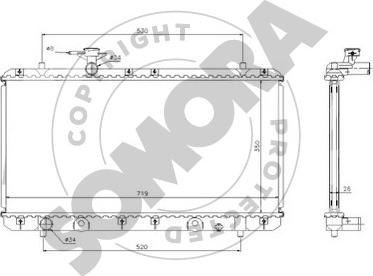 Somora 303040 - Radiators, Motora dzesēšanas sistēma autodraugiem.lv