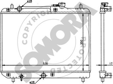 Somora 302040 - Radiators, Motora dzesēšanas sistēma autodraugiem.lv