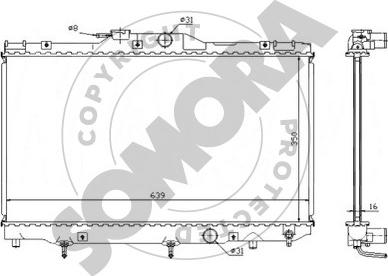 Somora 314340 - Radiators, Motora dzesēšanas sistēma autodraugiem.lv