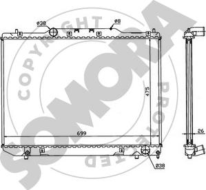 Somora 315140B - Radiators, Motora dzesēšanas sistēma autodraugiem.lv