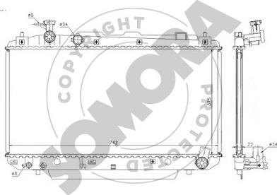 Somora 316640A - Radiators, Motora dzesēšanas sistēma autodraugiem.lv