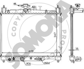 Somora 310140D - Radiators, Motora dzesēšanas sistēma autodraugiem.lv