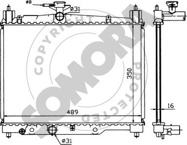 Somora 310140 - Radiators, Motora dzesēšanas sistēma autodraugiem.lv