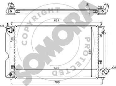 Somora 311840A - Radiators, Motora dzesēšanas sistēma autodraugiem.lv