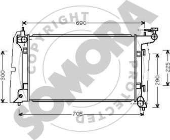 Somora 311840E - Radiators, Motora dzesēšanas sistēma autodraugiem.lv