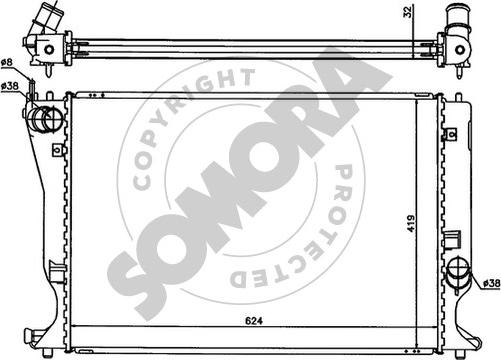 Somora 311840 - Radiators, Motora dzesēšanas sistēma autodraugiem.lv