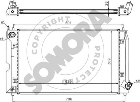 Somora 318140C - Radiators, Motora dzesēšanas sistēma autodraugiem.lv