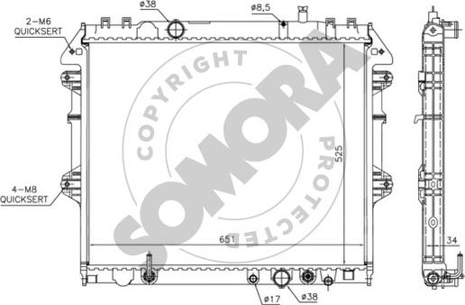 Somora 318840A - Radiators, Motora dzesēšanas sistēma autodraugiem.lv