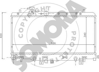 Somora 331140 - Radiators, Motora dzesēšanas sistēma autodraugiem.lv