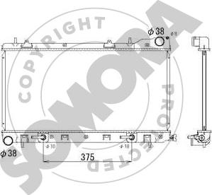 Somora 333140D - Radiators, Motora dzesēšanas sistēma autodraugiem.lv