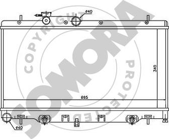 Somora 332340 - Radiators, Motora dzesēšanas sistēma autodraugiem.lv