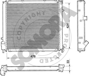 Somora 244340 - Radiators, Motora dzesēšanas sistēma autodraugiem.lv