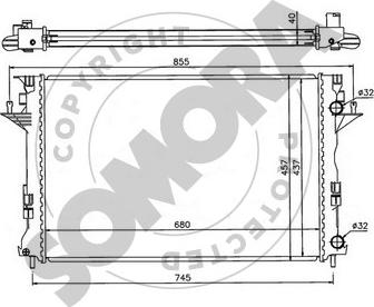 Somora 242240D - Radiators, Motora dzesēšanas sistēma autodraugiem.lv