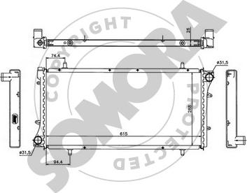 Somora 261540A - Radiators, Motora dzesēšanas sistēma autodraugiem.lv