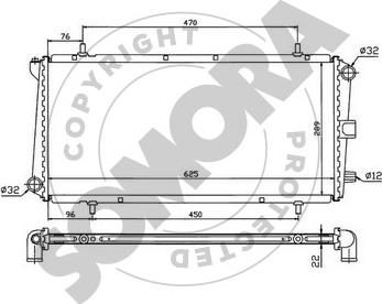 Somora 261540 - Radiators, Motora dzesēšanas sistēma autodraugiem.lv