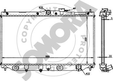 Somora 261040 - Radiators, Motora dzesēšanas sistēma autodraugiem.lv