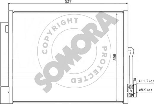 Somora 216160 - Kondensators, Gaisa kond. sistēma autodraugiem.lv