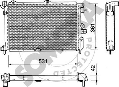 Somora 210242 - Radiators, Motora dzesēšanas sistēma autodraugiem.lv