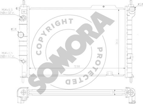 Somora 211540B - Radiators, Motora dzesēšanas sistēma autodraugiem.lv