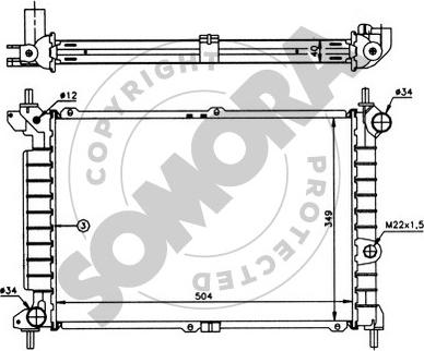 Somora 211543 - Radiators, Motora dzesēšanas sistēma autodraugiem.lv