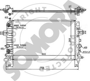 Somora 211840D - Radiators, Motora dzesēšanas sistēma autodraugiem.lv