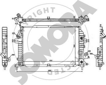 Somora 211840H - Radiators, Motora dzesēšanas sistēma autodraugiem.lv