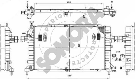 Somora 211840J - Radiators, Motora dzesēšanas sistēma autodraugiem.lv