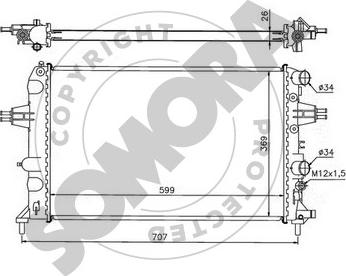 Somora 211740K - Radiators, Motora dzesēšanas sistēma autodraugiem.lv