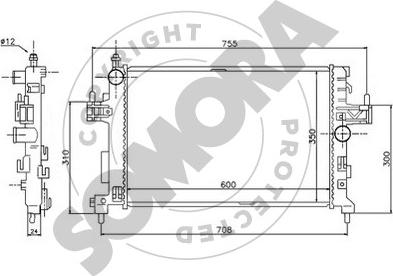 Somora 212540A - Radiators, Motora dzesēšanas sistēma autodraugiem.lv