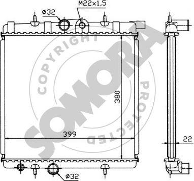 Somora 221340 - Radiators, Motora dzesēšanas sistēma autodraugiem.lv