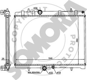 Somora 223440B - Radiators, Motora dzesēšanas sistēma autodraugiem.lv