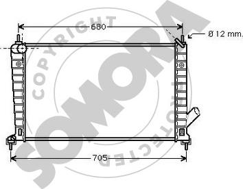 Somora 272140C - Radiators, Motora dzesēšanas sistēma autodraugiem.lv