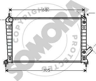 Somora 272140D - Radiators, Motora dzesēšanas sistēma autodraugiem.lv