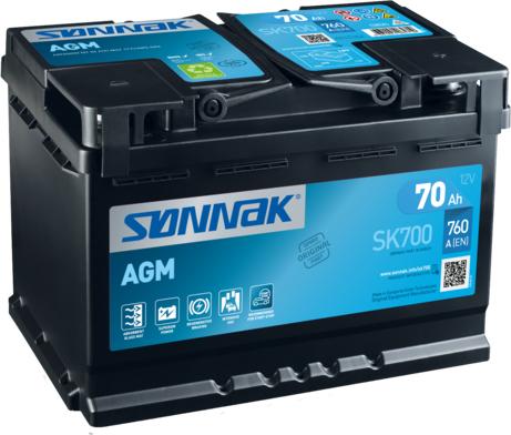 Sonnak SK700 - Startera akumulatoru baterija autodraugiem.lv