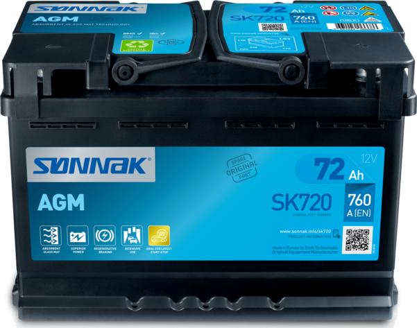 Sonnak SK720 - Startera akumulatoru baterija autodraugiem.lv
