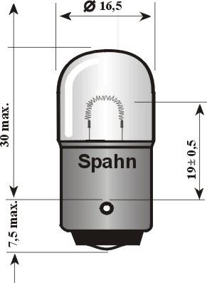 Spahn Glühlampen 4525 - Kvēlspuldze, Pagriezienu signāla lukturis autodraugiem.lv