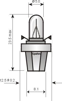 Spahn Glühlampen 4320 - Kvēlspuldze, Instrumentu paneļa apgaismojums autodraugiem.lv