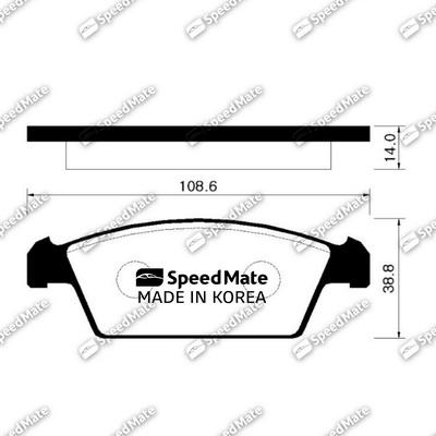 SpeedMate SM-BPG001 - Bremžu uzliku kompl., Disku bremzes autodraugiem.lv